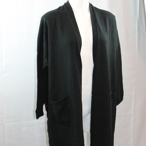 J. Jill Black Cardigan Sweater Pockets L Petite